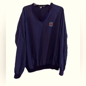 Sunderland of Scotland Windbreaker Mens  L blue nylon Golf Pullover USOpen 1993